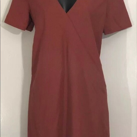 zara burnt orange dress
